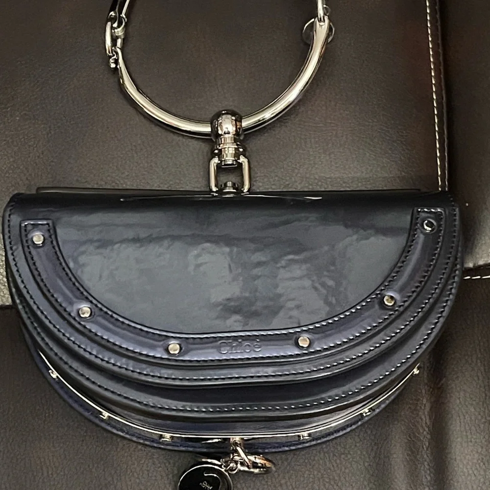 Chloe Bracelet Navy Handbag with strap - Picture 1 of 9